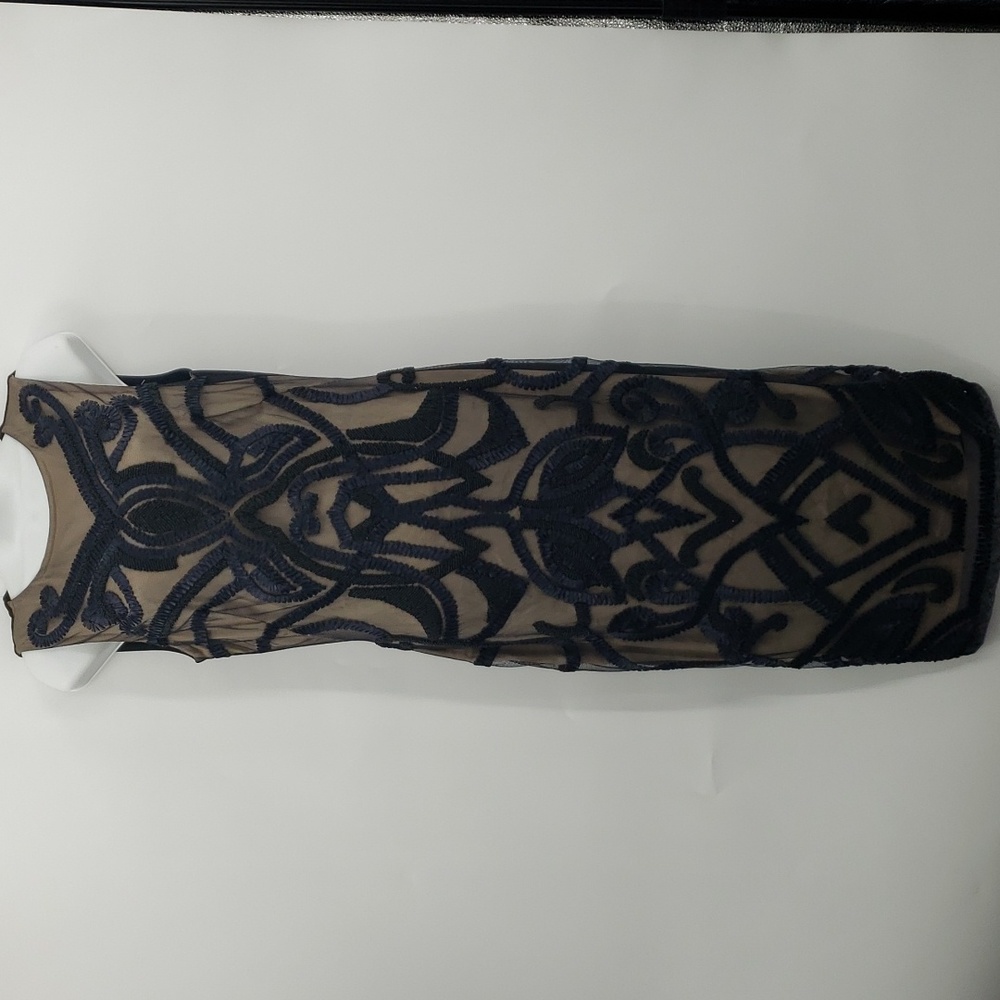 Marciano beaded black nude midi dress size medium - Picture 4 of 15